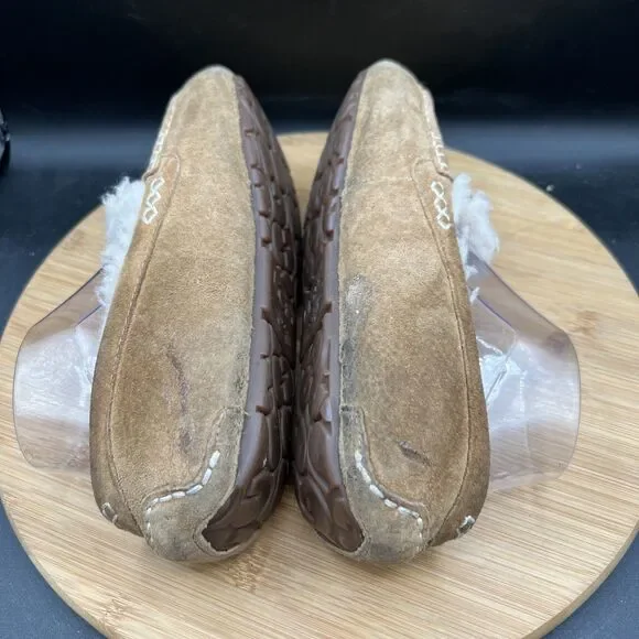 UGG Australia Women's Size 7 Ansley Tan Slippers 3312 Sherpa Lined Shoes - Picture 6 of 9